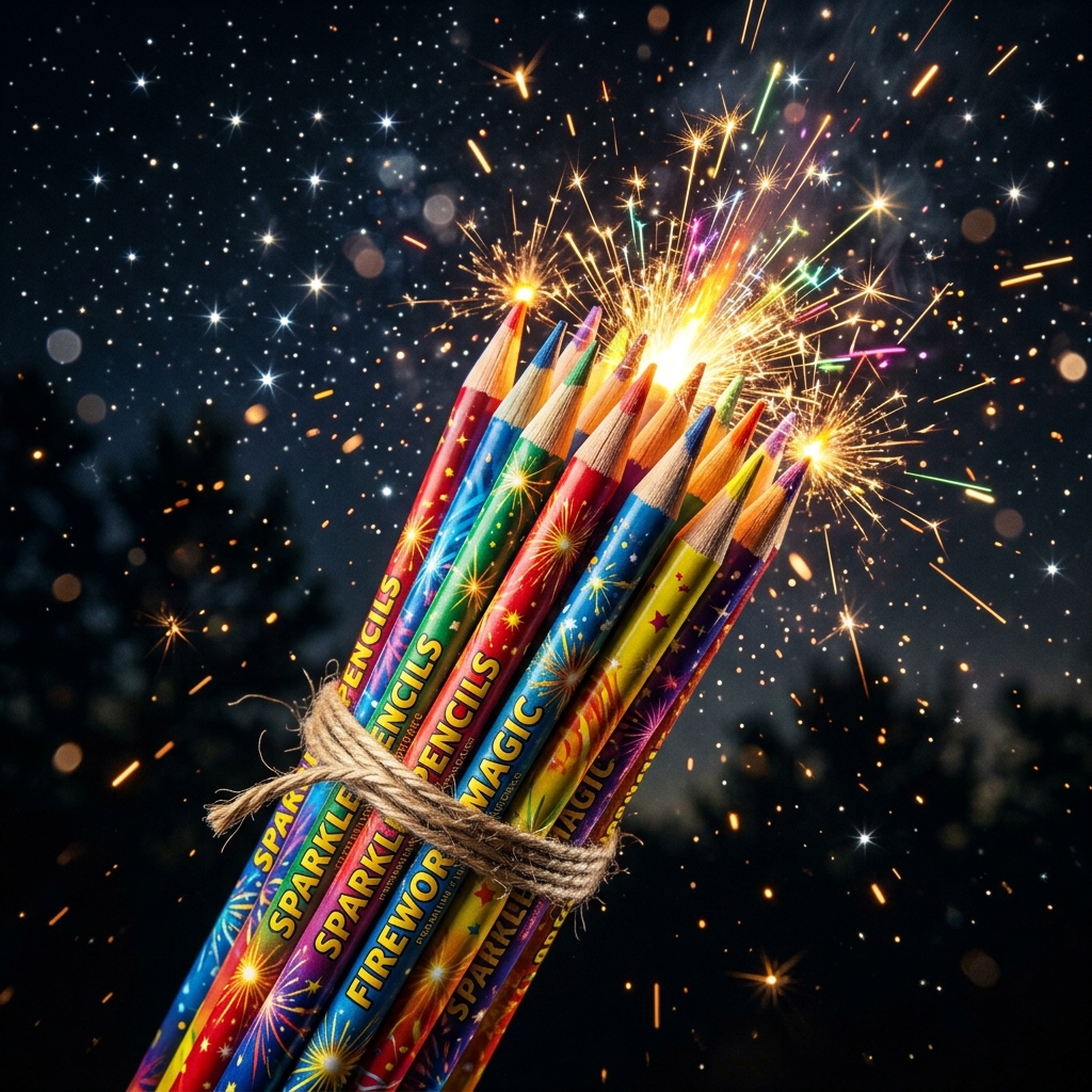 TWINKLING STARS AND PENCILS